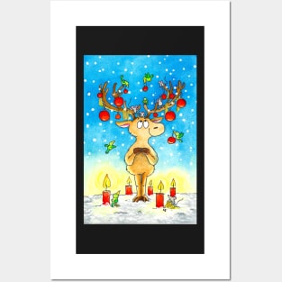 Christmas Reindeer Posters and Art